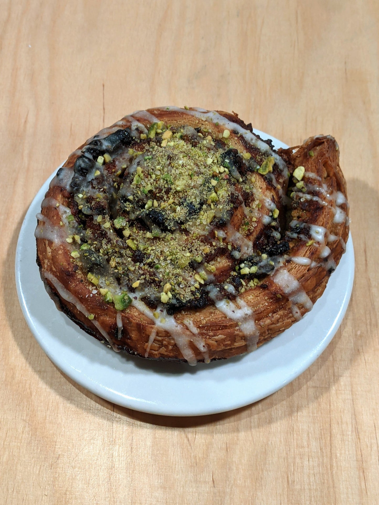 Pistachio Sour Cherry Croisant