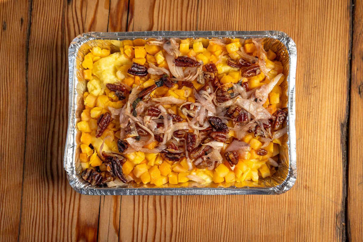 Roasted Butternut Squash, Sage and Polenta Bake