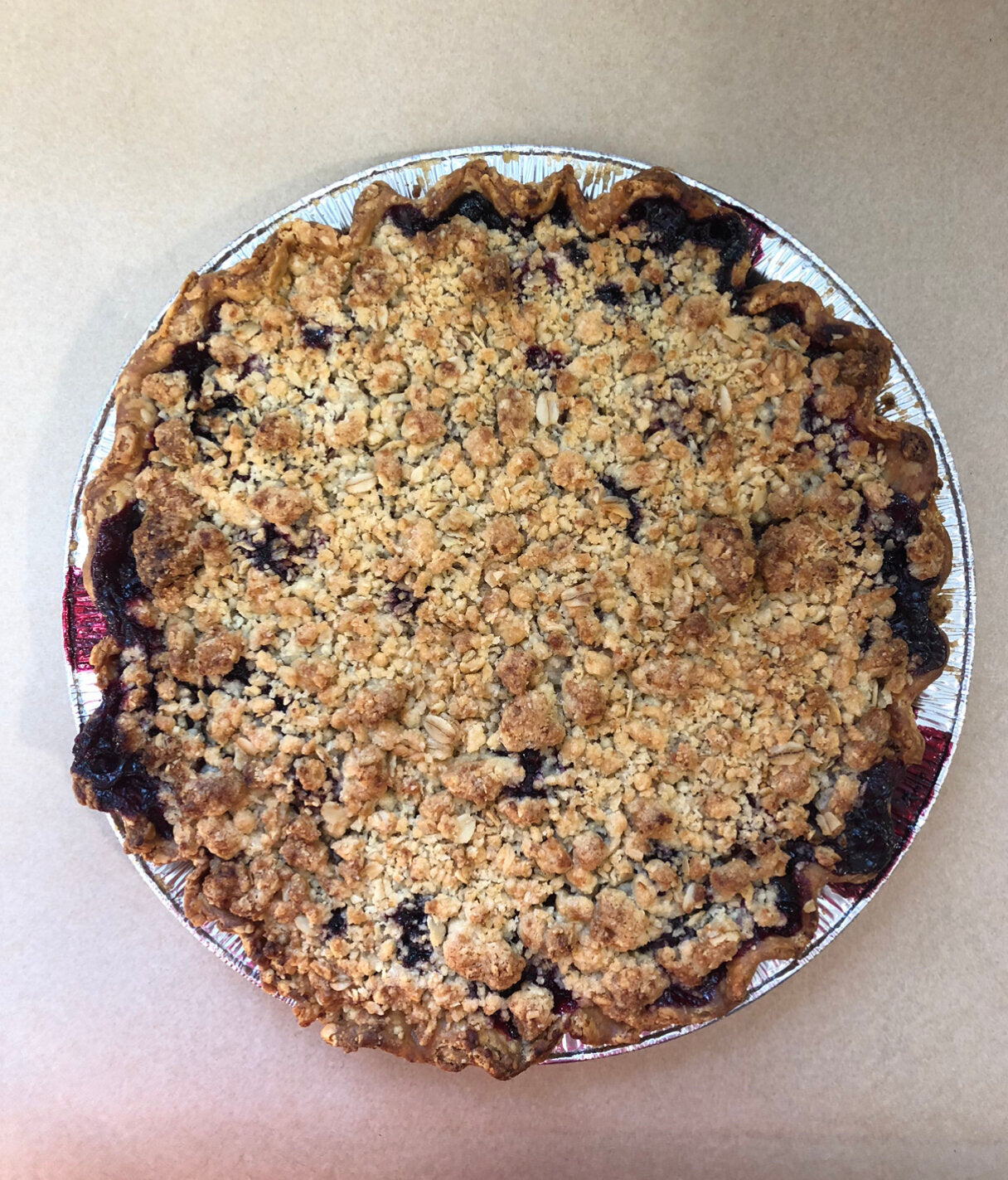 Blackberry Blueberry Crumb Pie