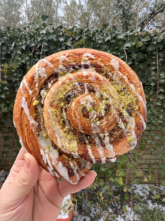Pistachio Sour Cherry Croisant