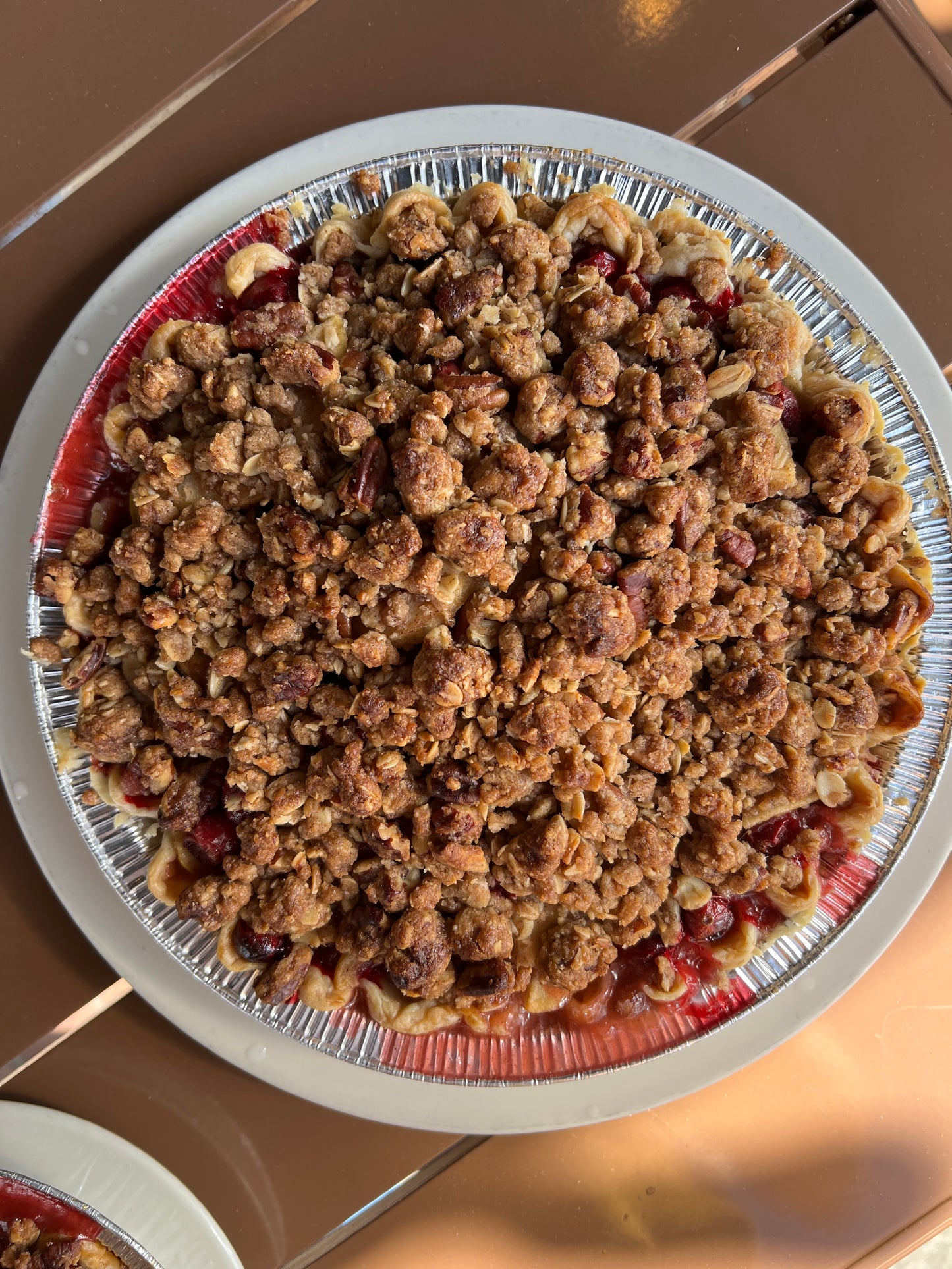 Cranberry Pear Streusel Pie