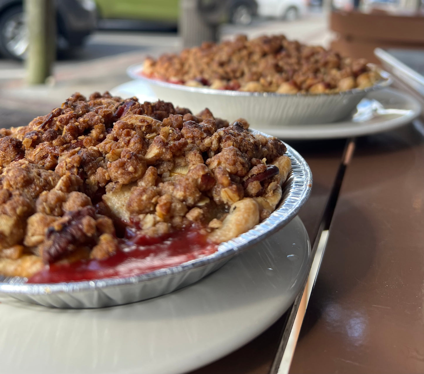 Cranberry Pear Streusel Pie