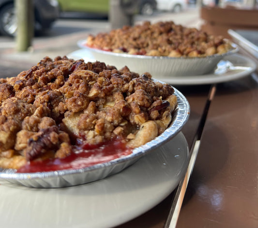 Cranberry Pear Streusel Pie