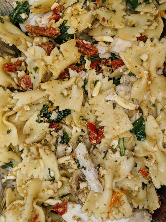 Meditteranean Chicken and Bowtie Pasta