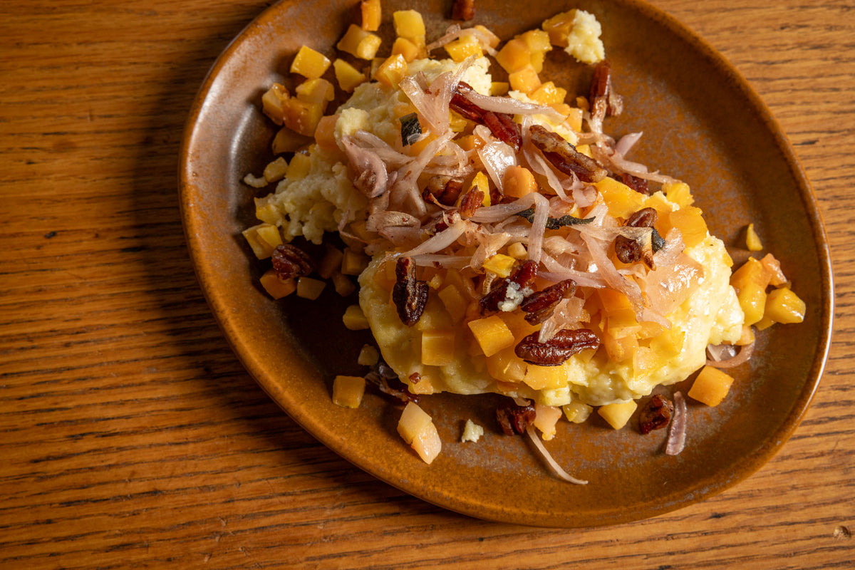 Roasted Butternut Squash, Sage and Polenta Bake