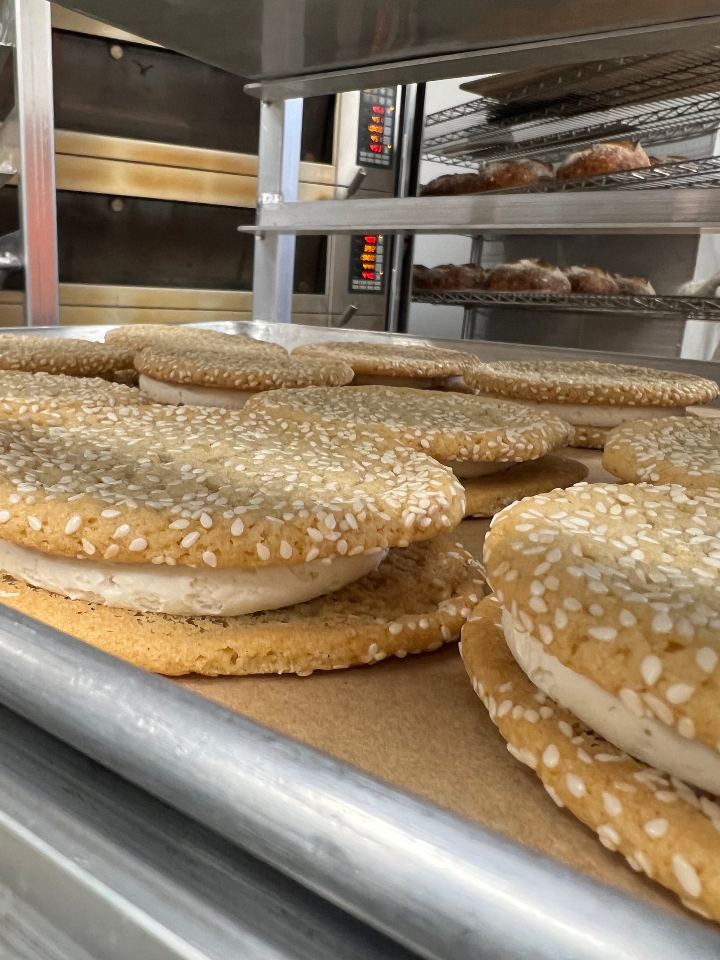 Sesame Buttercream Sandwich Cookie