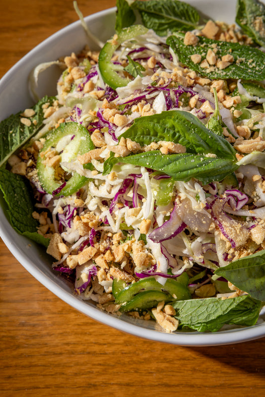 Vietnamese Red Cabbage Salad Bowl